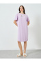 Purple Printed Short Sleeve Nightdress - 2