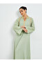 Green Embroidered A-Line Jalabiya - 2