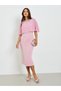Women Embellished Cape Sleeve Sheath Midi Dress