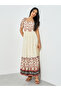 Floral Print Puff Sleeve Tiered Maxi Dress - 3