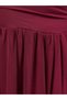 Women Red Long Sleeve A-Line Maxi Dress - 5