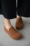 Elvain Genuine Leather Blunt Toe Women's Shoes - Taba Suede - 6