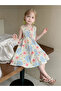 Girls Floral Print Sleeveless Dress - 2