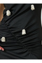 Black Maxi Dress with Tassel Detail - 4