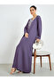 Purple Embroidered A-Line Jalabiya