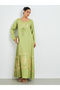 Green Foil Print A-Line Jalabiya