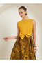 Yellow Floral Sleeveless Maxi Dress with Bow Detail - 2