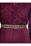 Women Lace Pleated Wide Leg Jumpsuit - 4