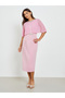 Women Embellished Cape Sleeve Sheath Midi Dress - 3
