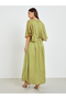 Women Green Cape Sleeve Maxi Dress - 5