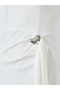 WhiteRuffled Detail Long Sleeve Maxi Dress - 4