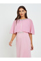Women Embellished Cape Sleeve Sheath Midi Dress - 2