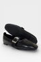 Women's Ballerinas with Buckle, Comfortable Sole, Adjustable Belt Band, Black - 5