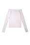 Beige Off-Shoulder Knitwear Blouse - 6
