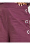 Women Purple Embroidered Hem Pants - 4
