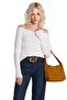 Beige Off-Shoulder Knitwear Blouse - 2