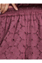 Purple Embroidered Wide Leg Trousers - 3