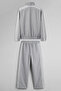 Men's Relaxed Fit Striped Sports Tracksuit Set Gray - 2