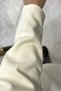 Single Button Detailed Cashmere Coat - Cream Cream - 8