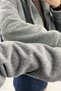Double Button Double Breasted Collar Cashmere Jacket - Gray Gray - 3