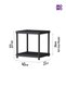 2-Tier Black 40X33 Plastic Bathroom Shelf Coffee Table, under Counter Shelf, Pool Garden Balcony Table Coffee Table - 4