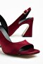 Benito Women's Burgundy Satin Special Design Heeled Shoes - 3