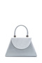 Minimalist Design Glittery Covered Lip Evening Dress Handbag Silver
