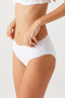 Women's 3-Piece Economical Pack V223823 Chain Stripe Lace Cotton Combed Cotton Slip Panties - 4