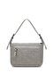 Washable Light Gray Leather Light Gray Multi-Compartment Stylish Shoulder and Crossbody Bag - 3