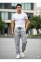 Men's Cargo Pocket Pants Stretch Cotton Cuffed Jogger Pants