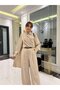 Women's Long Sleeve Shawl Detailed Blouse and Trousers Two-Piece Set - 6