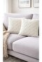 Linen Bohem Soft Punch 2 Pieces Cream Cushion Cover 43X43