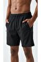 Diver Scuba Fabric Men's Sports Shorts with Front and Back Zipper Pockets – Elastic Waistband Training Shorts