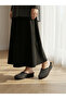 Women's Black Stone Wedge Heel House Slippers Stylish Comfortable Daily Use