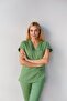 Pistachio Green Stretch Fabric Nurse Doctor Uniform Unisex Surgical Set Scrubs Uniform - 5