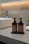 Set of 2 Amber Liquid Soap Dispensers with Black Stands - 400ml Hand Soap & Hand Lotion Dispenser - 400Hhccplstk - 6