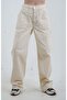 Natural Contrast Stitched Jean Trousers - 3