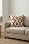 Bohemian Geometric Punch Embroidered Tasseled Decorative Throw Pillow Cover 42X42 cm Cotton Panama Linen - 5
