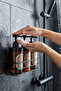 3-Piece Amber Liquid Soap Dispenser Set with Metal Stand 400 ml - Shampoo, Shower Gel, Conditioner Bottle |   400Hhccc - 7