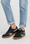 Women's Black Casual Sports Shoes - Suede Detailed Gum Sole Sneaker-C1 - 2