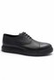 Men's Genuine Leather Black Classic Shoes – Lace-Up, Flat Comfort Sole, Office/Business Shoes