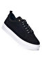 Men's Low Ankle Suede Black Sneakers - 4