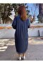 Liyosel Tasseled Denim Dress Dark Blue - 5