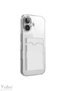 iPhone 17 Compatible Anti-Shock Flexible Silicone Transparent Case with Card Holder - 2