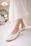 Women's Stylish Everyday Ballet Flats with Glittery Sequins and Buckle Detail - 3