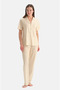 Women's 50% Modal 50% Cotton Shirt Collar Short Sleeve Pajama Set/ Home Wear