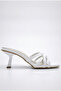 Women's Special Design Thin Cross-Strapped Thin Heeled White Evening Dress Slippers - 2