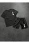 Men's T-Shirt Shorts - T-Shirt with Shorts Bottom Top Set a Printed Crew Neck - 2