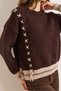Women's Brown Knitted Detailed Soft Textured Knitwear Sweater Kzk-19001164 - 6