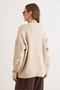 Women's Stone Bow Detailed Embellished Loose Fit Knitwear Sweater Kzk-19001167 - 6